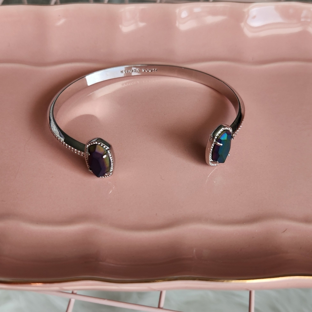 Kendra Scott Elton Bracelet Feat. Matte Galaxy Glass Stones - Picture 3 of 4